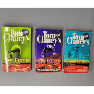 Tom Clancys Net Force Books Paperback Virtual Vandals End Games + One Lot of 3